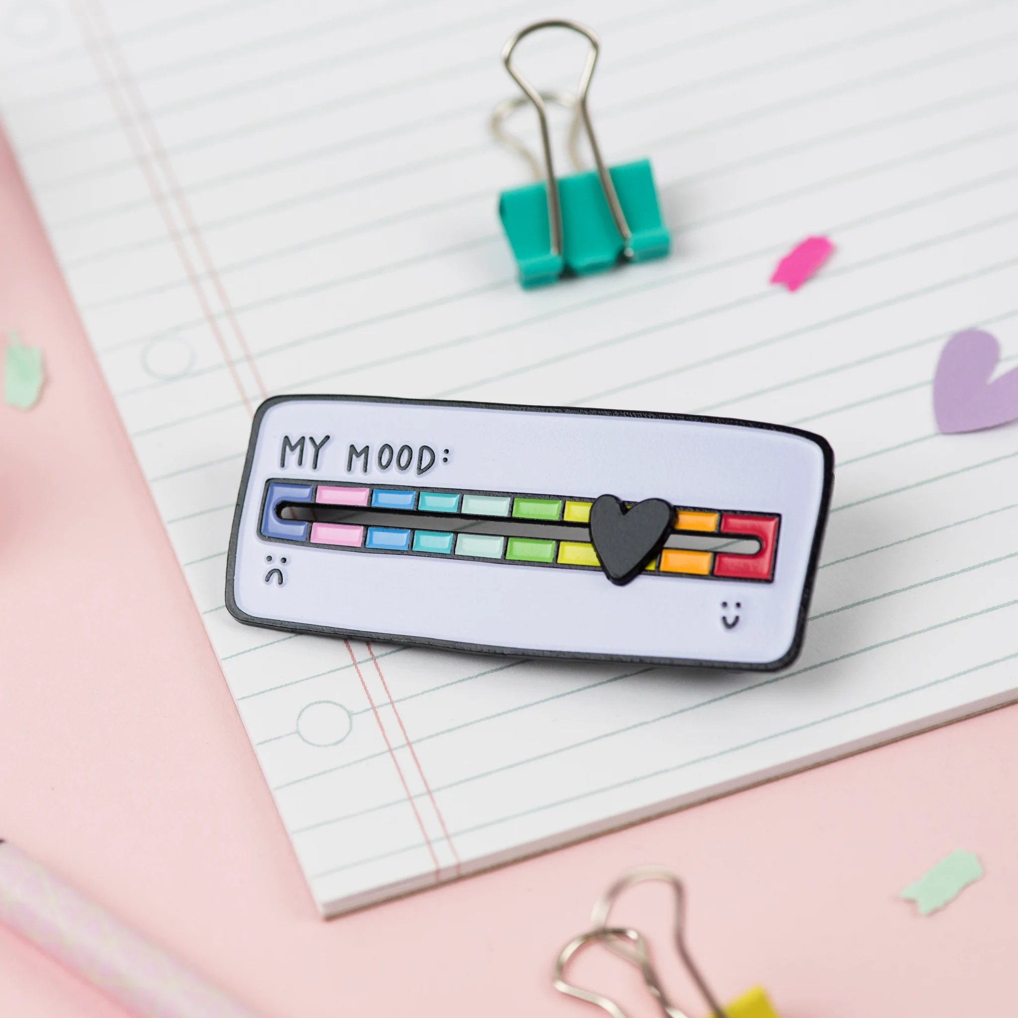 My Mood Rainbow Mood Scale Pin