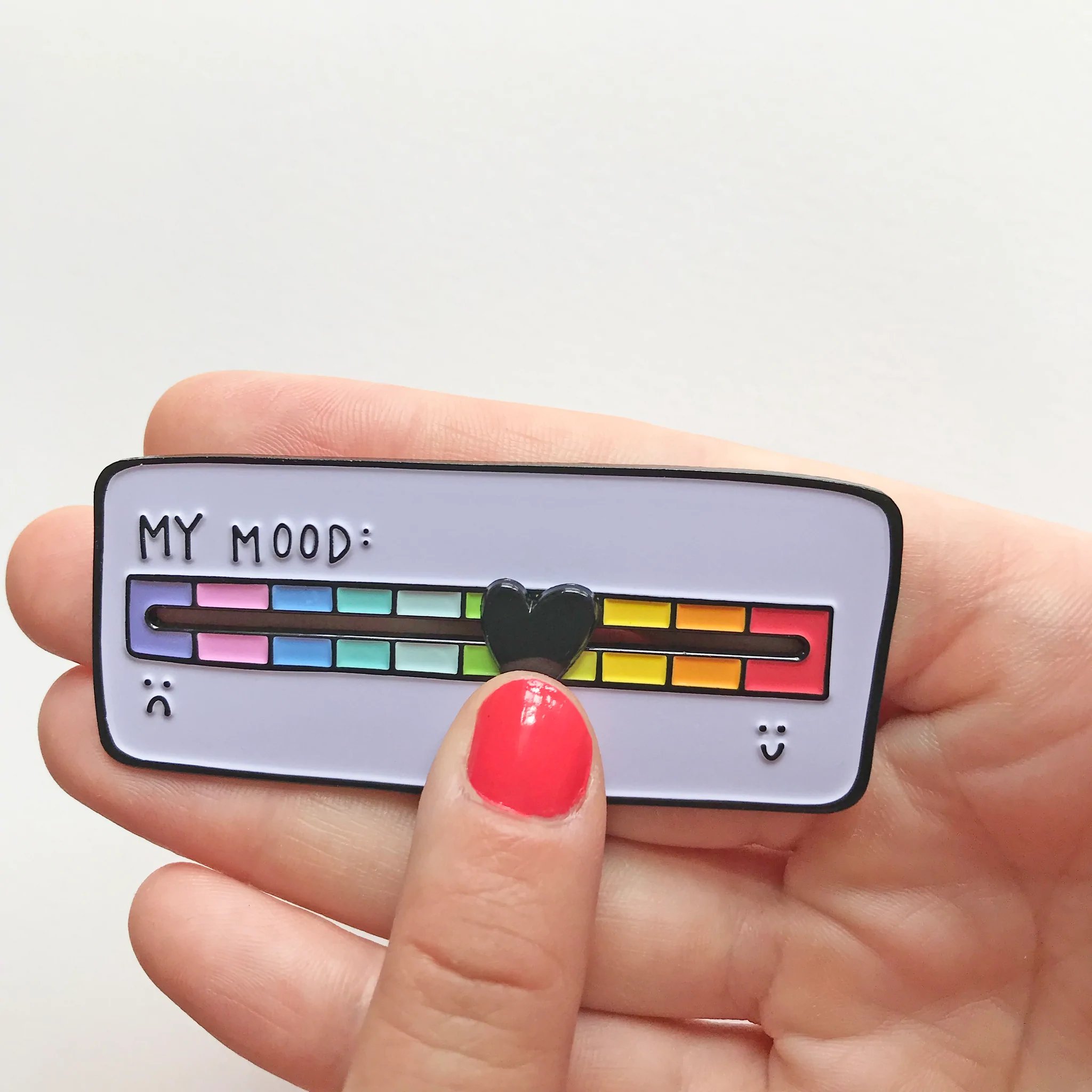 My Mood Rainbow Mood Scale Pin