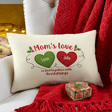 Holiday Heartstrings Throw Pillow