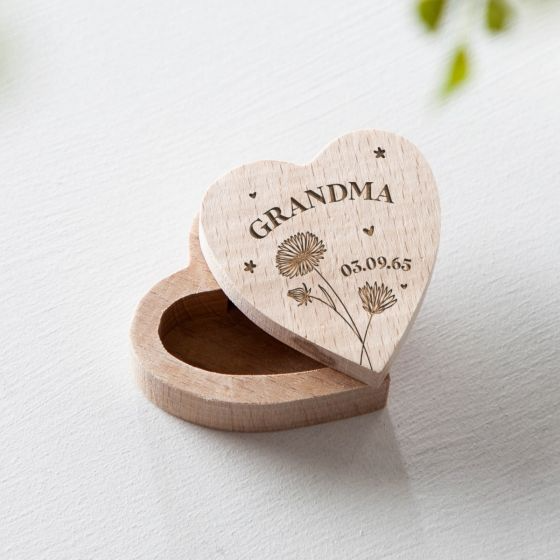 ❤️Buy 2 FREE SHIPPING❤️Shaped Wooden Engraved Trinket Box,Engagement Gift,Birthday Gift