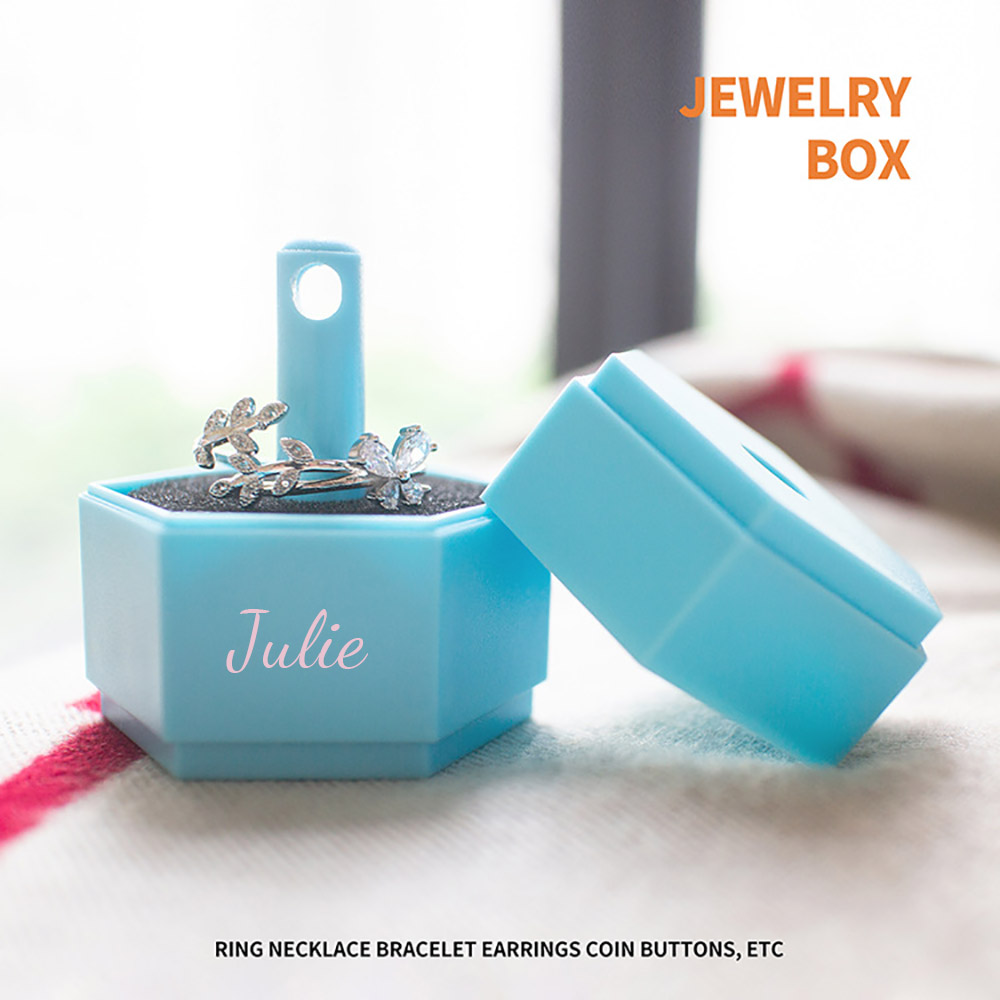 Personalized Travel Jewelry Holder Storage, Pill Box Keychain Container, Ring Holder, Wedding Ring Holder, Travel Ring Box and Fitness Accessories, Waterproof, Headphone Coin Organizer