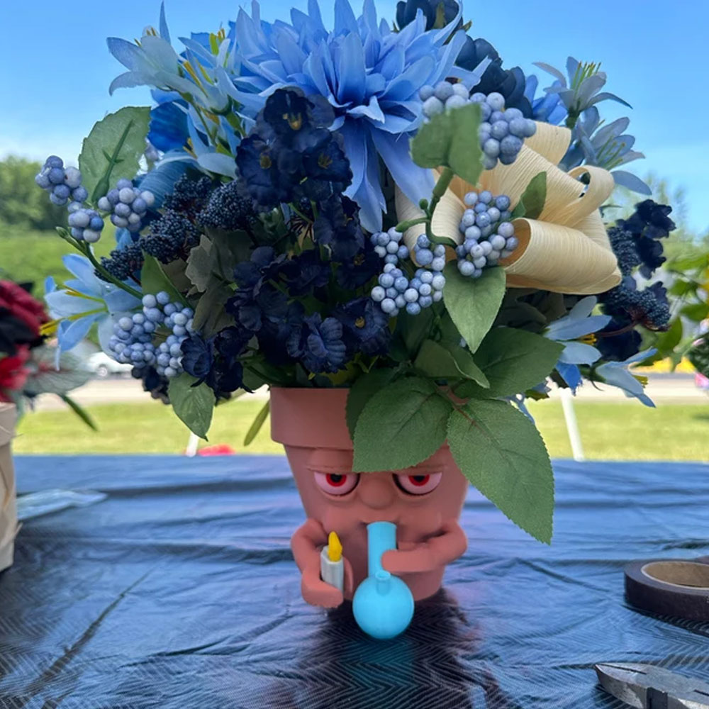 Pot Planter for Succulents or Houseplants Ripping a Bong, Multiple Color Options, 2.5" and 5" Sizes Available