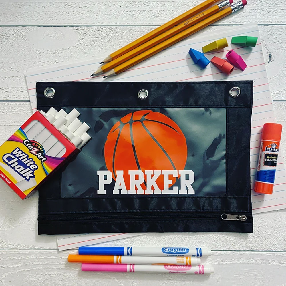 Personalized Name Pencil Pouch for 3 Ring Binder, Big Capacity, 3 Ring Binder Pencil Pouch with 3 Reinforced Grommets, School Supplies, Back to School