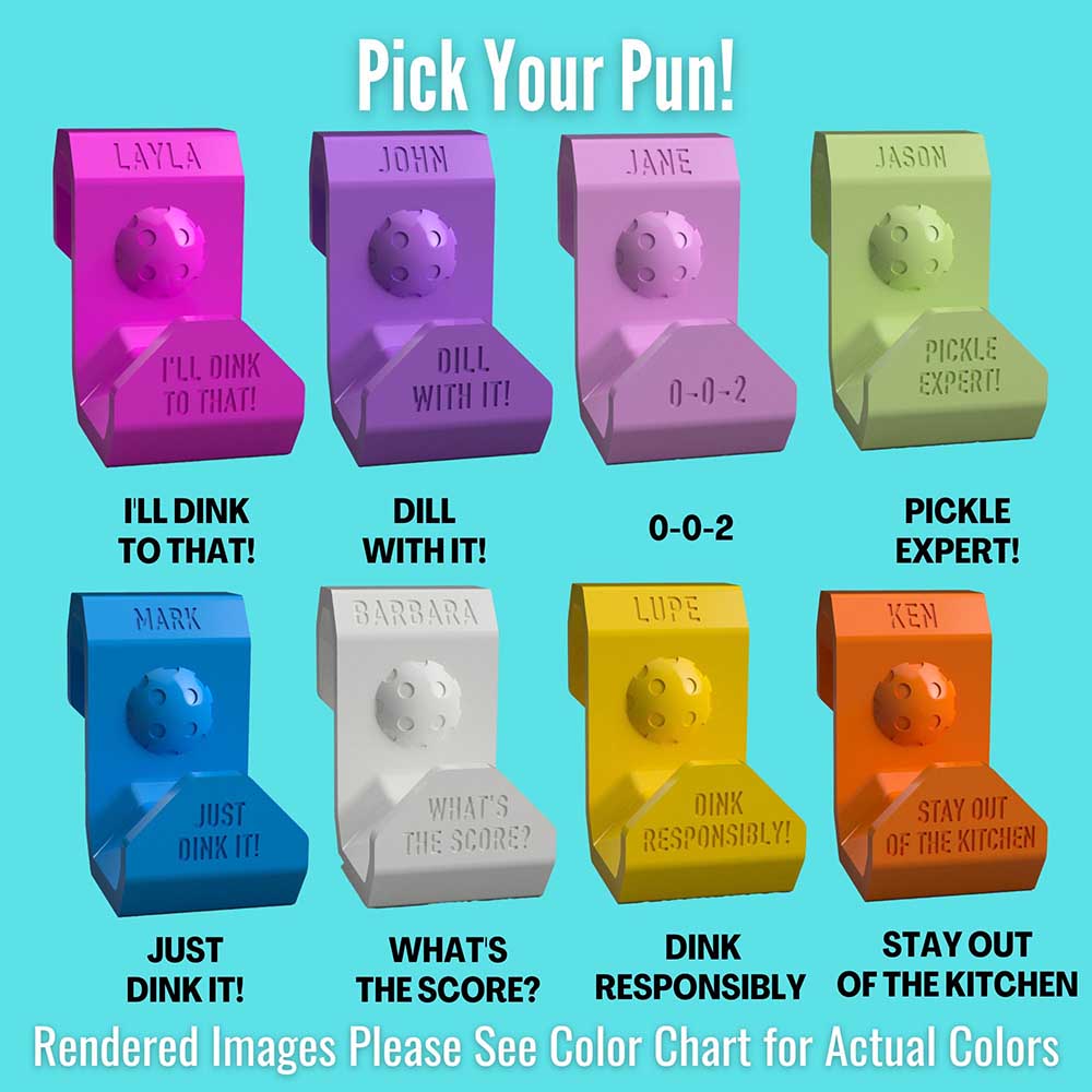 (Set of 2pcs)Personalized Pickleball Bag Hooks, Personalized for Hanging on Fence, Strong and Durable, Makes a Great Gift for Pickleball Lovers